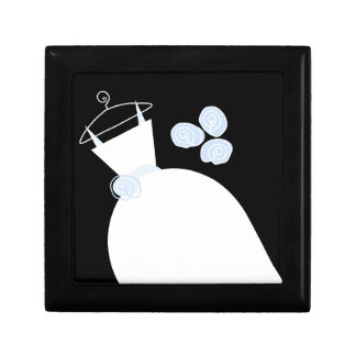 Wedding Gown Blue black gift box