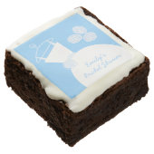 Wedding Gown Blue 'Bridal Shower' brownies (Angled)