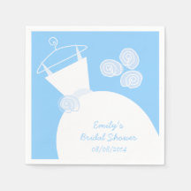 Wedding Gown Blue bridal shower 'Text'