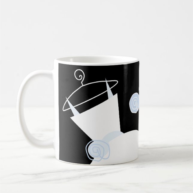 Wedding Gown Blue 'Bride' mug black (Left)