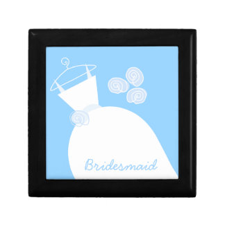 Wedding Gown Blue 'Bridesmaid' Jewelry Box