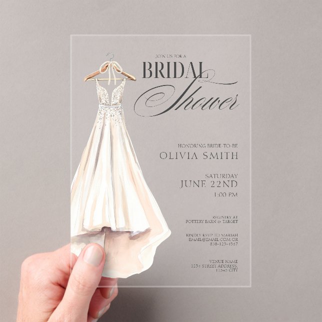 Wedding Gown Bridal Shower Invitation (Insitu (Handheld))