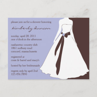 Wedding Gown Bridal Shower Invite