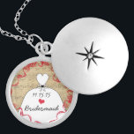 Wedding Gown Bridesmaid Necklace<br><div class="desc">Keepsake Necklaces Choose either Silver Plated Gold Finish or Sterling Silver Unique Personalized Custom !st Christmas Gift Wedding Keepsake Wedding Party Necklaces - to change background color - click customize - click edit - choose last tool in drop down menu and choose from one of the colors shown or enter...</div>