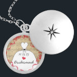Wedding Gown Bridesmaid Necklace<br><div class="desc">Keepsake Necklaces Choose either Silver Plated Gold Finish or Sterling Silver Unique Personalized Custom !st Christmas Gift Wedding Keepsake Wedding Party Necklaces - to change background color - click customize - click edit - choose last tool in drop down menu and choose from one of the colors shown or enter...</div>