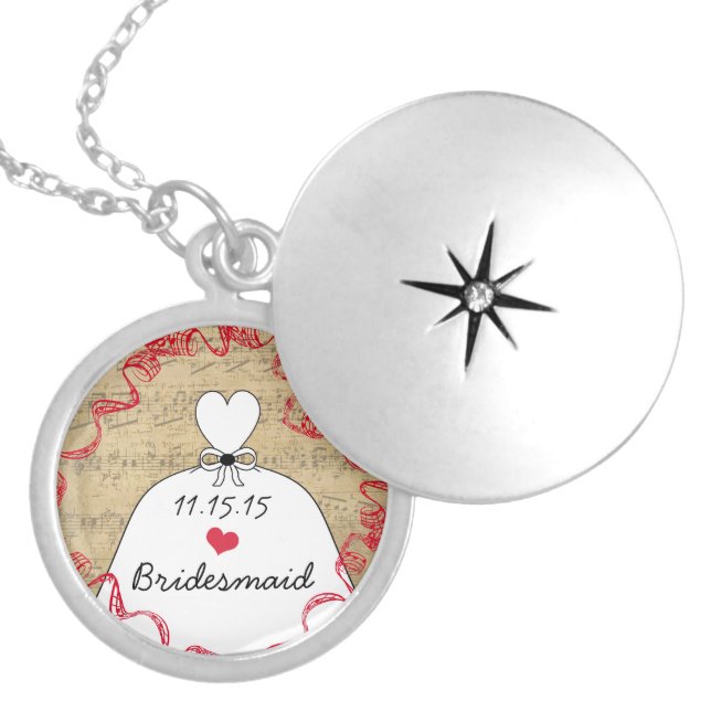 Wedding Gown Bridesmaid Necklace (Front)
