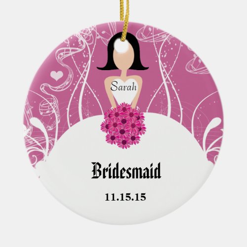 Wedding Gown Bridesmaid Wedding Christmas Ornament