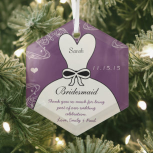 Wedding Gown Bridesmaid Wedding Christmas Ornament