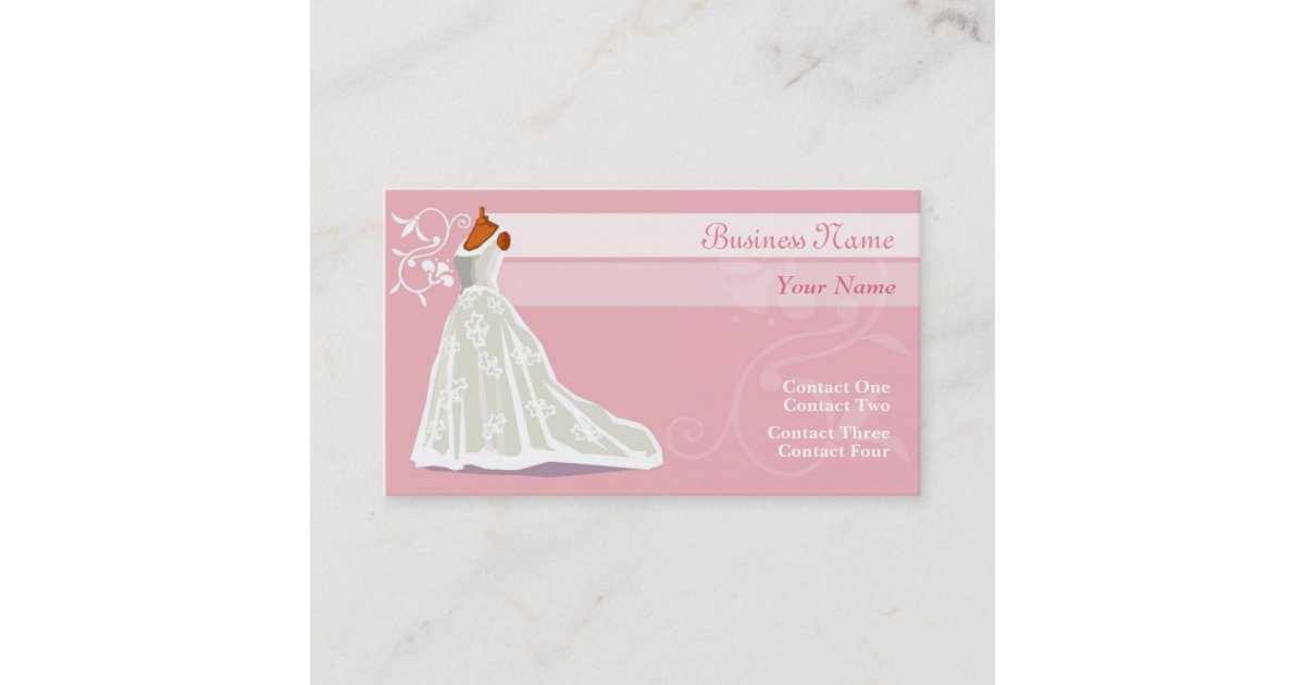 Wedding Gown Business Cards Zazzle