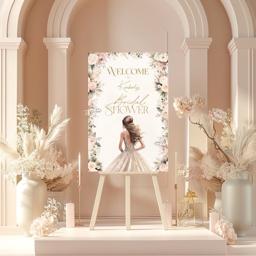 Wedding Gown Dress Bridal Shower Welcome Sign