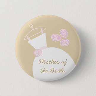 Wedding Gown Pink Beige 'Mother of the Bride' Button