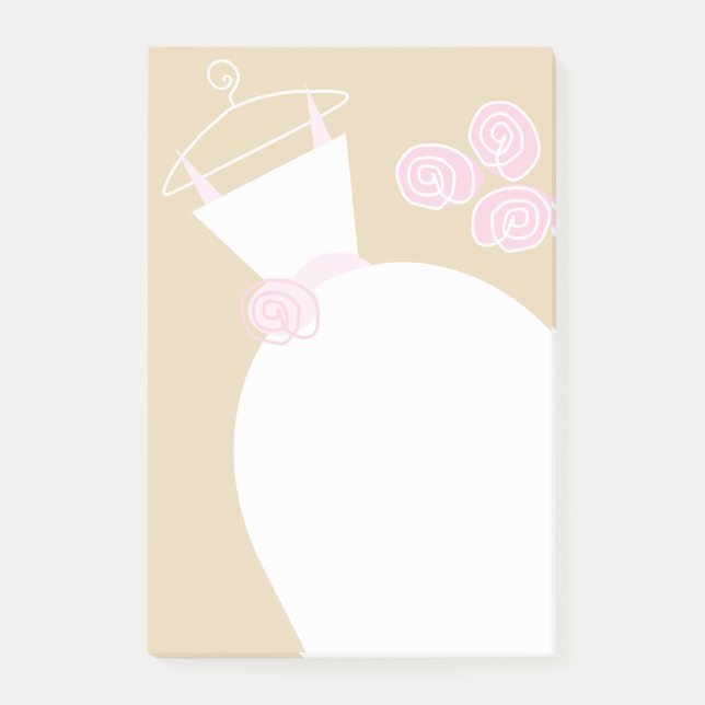 Wedding Gown Pink beige vertical note (Front)