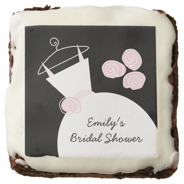Wedding Gown Pink 'Bridal Shower' brownies black (Front)