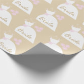 Fashion Bride Pink Bridal Shower wrapping paper | Zazzle