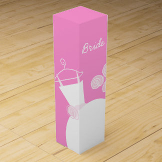 Wedding Gown Pink Bride wine box