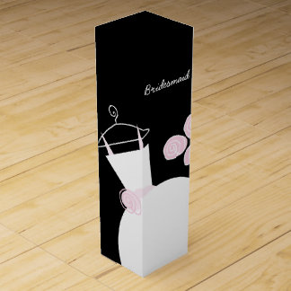 Wedding Gown Pink Bridesmaid black wine box