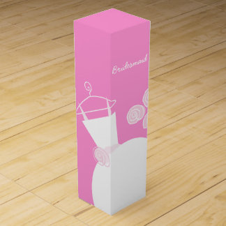 Wedding Gown Pink Bridesmaid wine box
