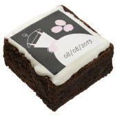 Wedding Gown Pink 'Date' brownies black (Angled)