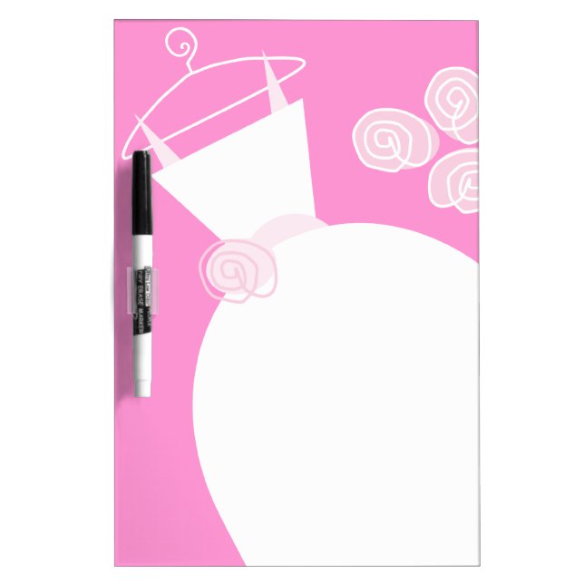 Wedding Gown Pink dry erase board (Front)