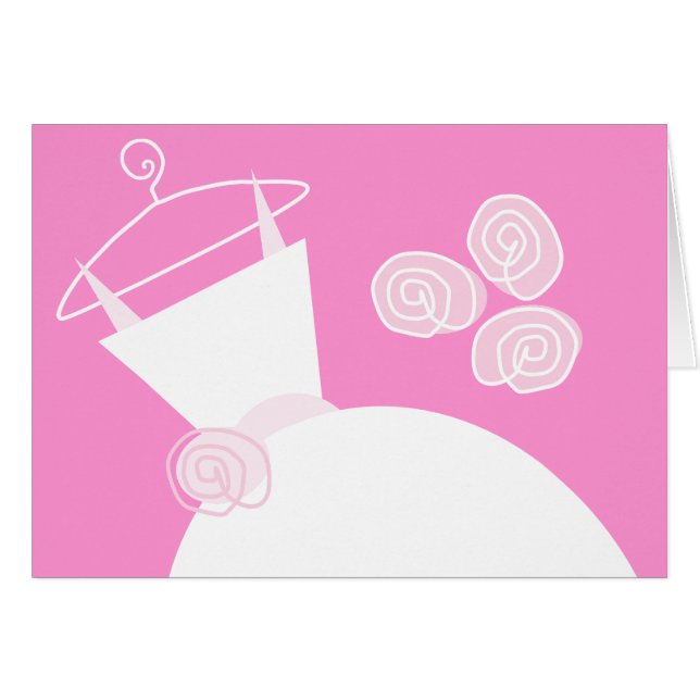 Wedding Gown Pink horizontal Cards (Front Horizontal)