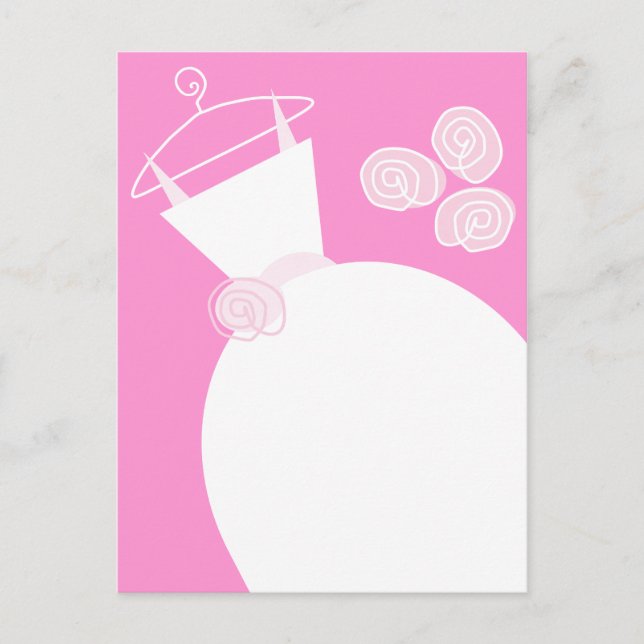 Wedding Gown Pink postcard (Front)