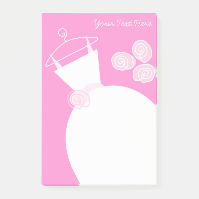 Wedding Gown Pink text note (Front)