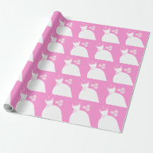 Wedding Gown Pink wrapping paper