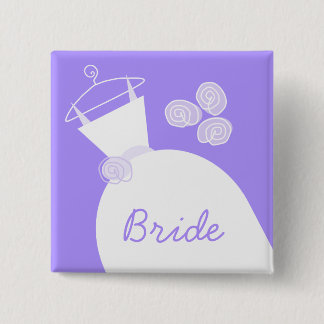 Wedding Gown Purple 'Bride' black Button