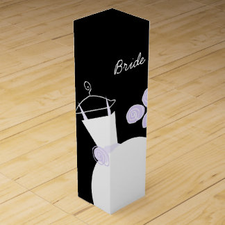 Wedding Gown Purple Bride black wine box