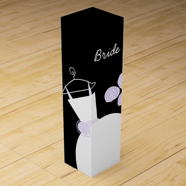 Wedding Gown Purple Bride black wine box (Front)