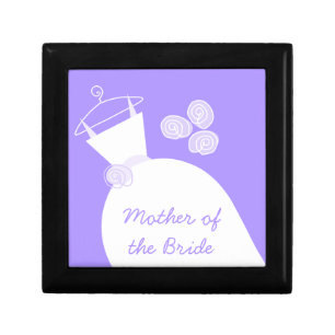 Wedding Gown Purple 'Mother of the Bride' Keepsake Box