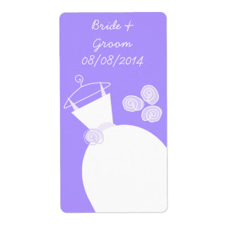 Wedding Gown Purple 'Names and Date' label