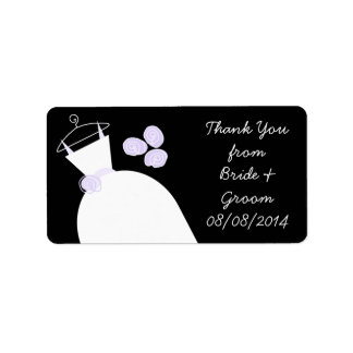 Wedding Gown Purple 'Thank You' black medium Label