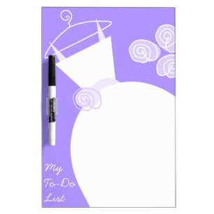 Wedding Gown Purple 'To-Do List' Dry Erase Board