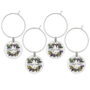 Wedding Grapevine Wreath Wine Glass Charm