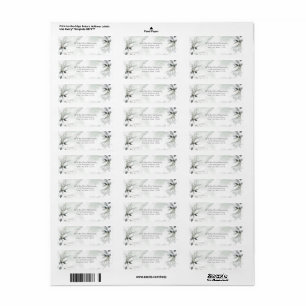 Wedding   Gray Green Watercolor Foliage Label