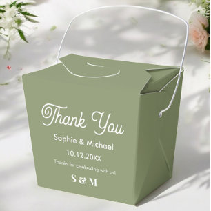 Wedding Green Bride Groom  Favor Boxes