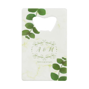Wedding Green Chic Credit Card Bottle Opener