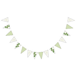 Wedding Green Chic Date Bunting Flags