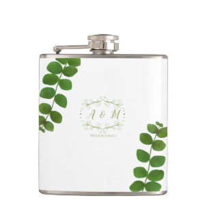 Wedding Green Chic Flask