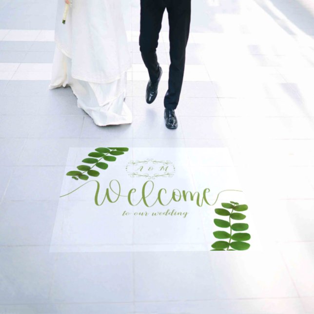 Wedding Green Chic  Floor Decals (Wedding)