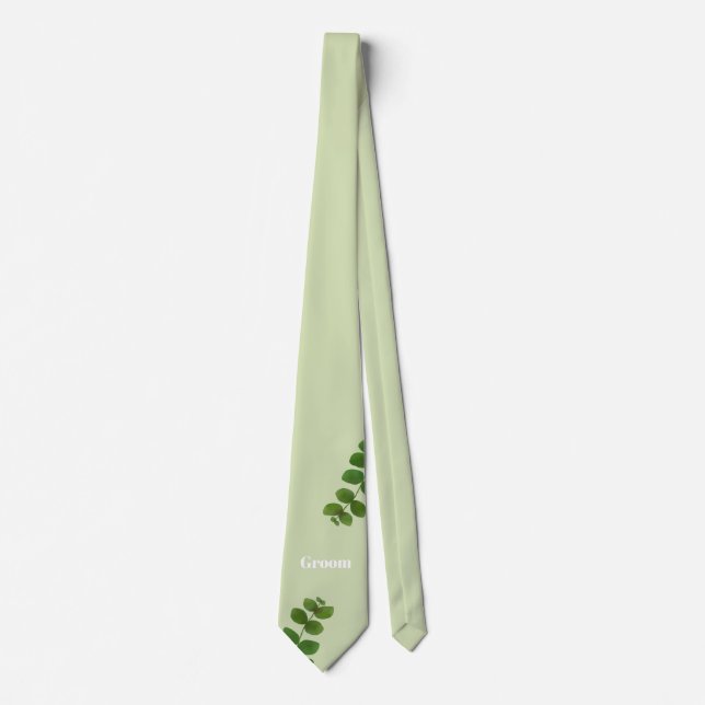 Wedding Green Chic Groom Neck Tie (Front)