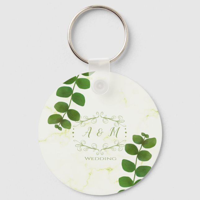 Wedding Green Chic  Keychain (Front)