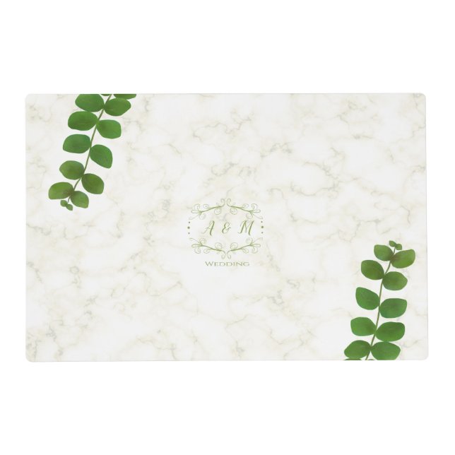 Wedding Green Chic  Placemat (Front)