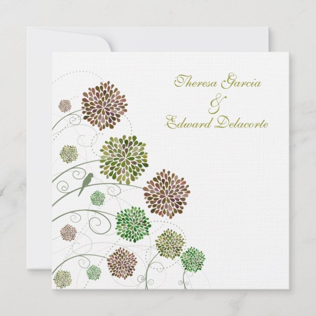 Wedding Green Gables Personalized Invitation (Front)