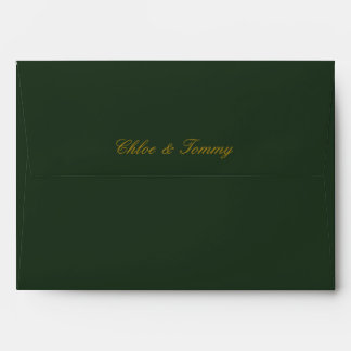 Wedding Green gold glitter envelope