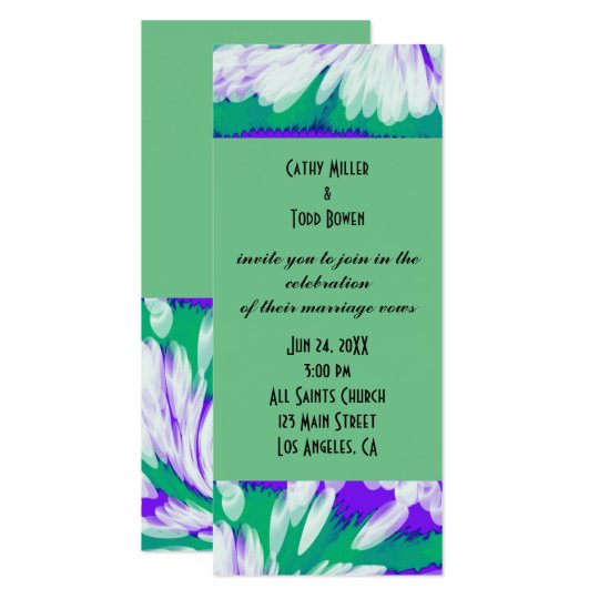wedding green purple tie dye swirl wedding invitation zazzle com