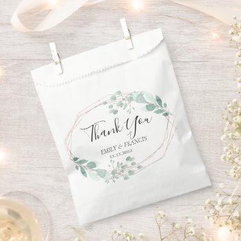 Wedding Greenery Design Thank You Favor Bag by amoredesign at Zazzle