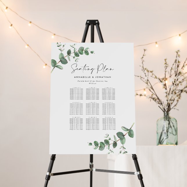 Wedding greenery Eucalyptus botanical  Foam Board (In Situ (Stand))