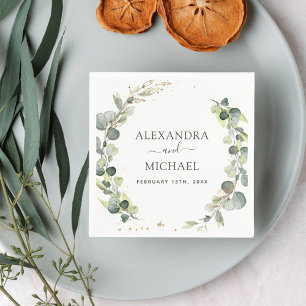 Wedding Greenery Eucalyptus Botanical Napkins